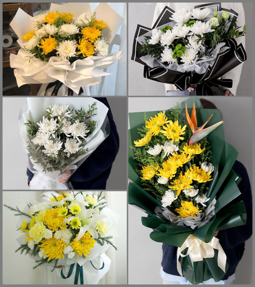 湖北武汉市新洲区邾城街道詹河村白事花束代送